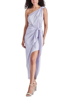 Steve Madden Womens Hi-Low One Shoulder Cocktail And Party Dress