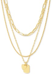 Steve Madden Women's Mixed Chain Trio Necklace