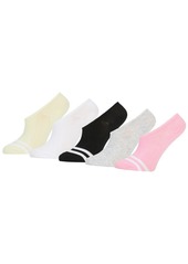Steve Madden Women's No Show Invisible Sneaker Liners Socks Sneaker Socks with Patterned Designs, Pack of 5