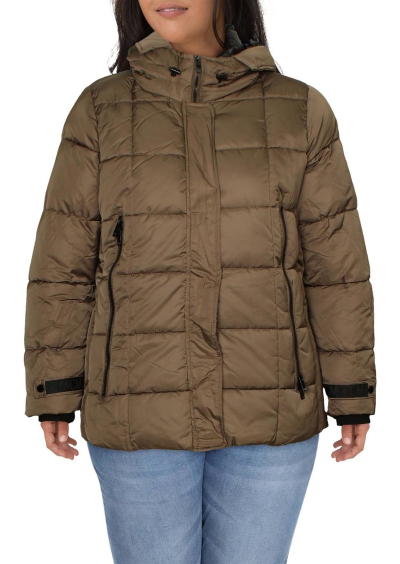 Steve Madden Womens Puffer Lightweight Quilted Coat