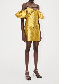 Stine Goya Brera Dress In Luminescent Gold