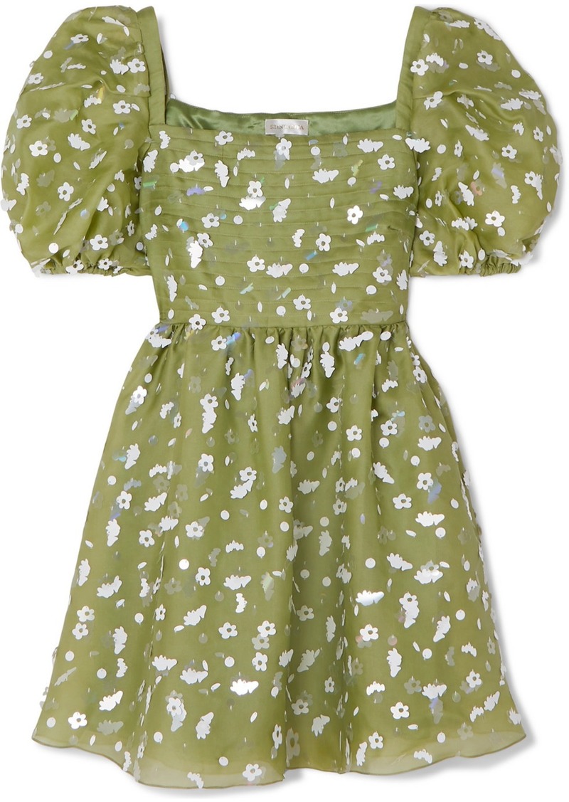 Net Sustain Monika Sequin-embellished Silk-chiffon Mini Dress