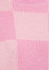 Stine Goya - Adonis checked jacquard-knit turtleneck sweater - Pink - M