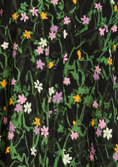 Stine Goya - Summer floral-print textured-crepe shirt - Black - XS