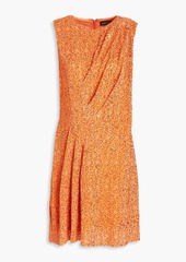 Stine Goya - Louiza sequined metallic knitted mini dress - Orange - M