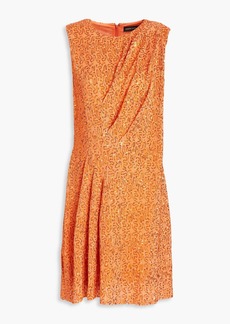 Stine Goya - Louiza sequined metallic knitted mini dress - Orange - XXS
