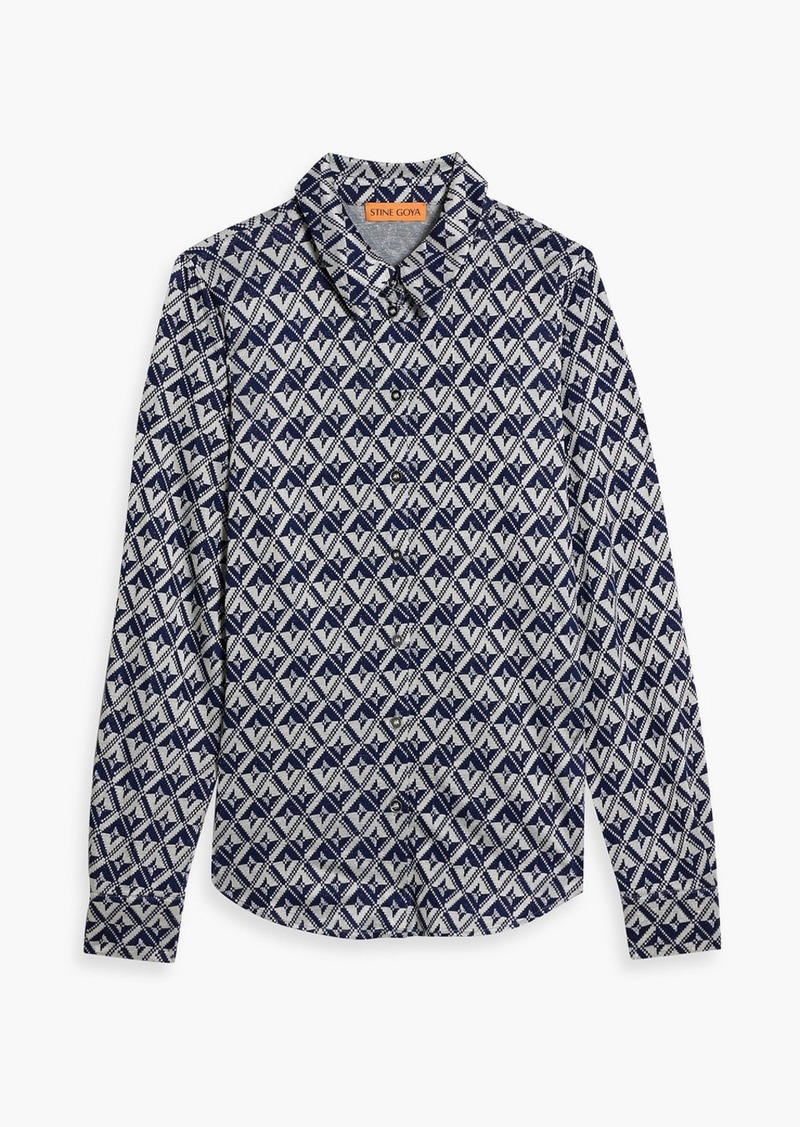 Stine Goya - Sabina metallic jacquard-knit shirt - Blue - XS
