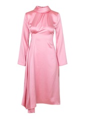 Stine Goya - Women's Arlinda Draped Satin Midi Dress - Pink - Moda Operandi