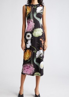 Stine Goya Danya Floral Semisheer Sleeveless Midi Dress