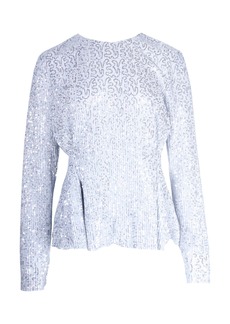 Stine Goya Glory Sequin-Embellished Top in Silver Polyester