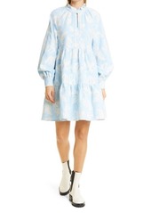 Stine Goya Jasmine Floral Long Sleeve Dress in The Life Of A Tulip Blue at Nordstrom