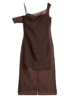 Stine Goya Roxanna One-Shoulder Silk Dress