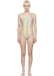 Stine Goya SSENSE Exclusive Yellow Angela One-Piece Swimsuit