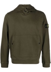 Stone Island Compass logo-patch cotton hoodie