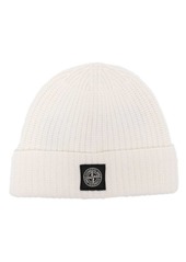 Stone Island Compass-motif ribbed-knit beanie