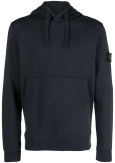 Stone Island Compass-patch cotton hoodie