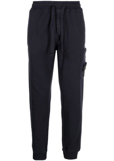 Stone Island Compass-patch cotton track pants