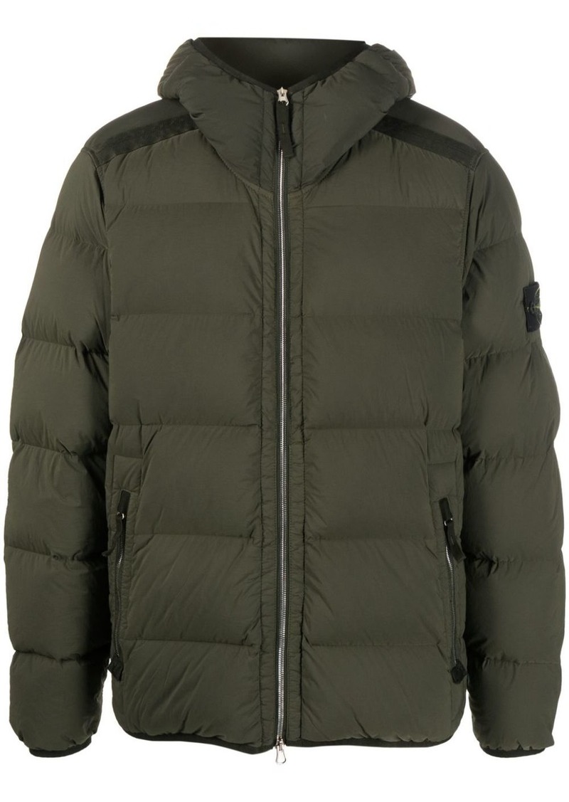 Stone Island Compass-patch padded down jacket