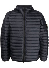 Stone Island Compass-patch padded short jacket