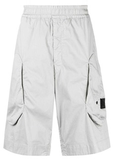 Stone Island cotton-blend drop-crotch shorts