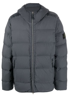 Stone Island feather down hooded coat