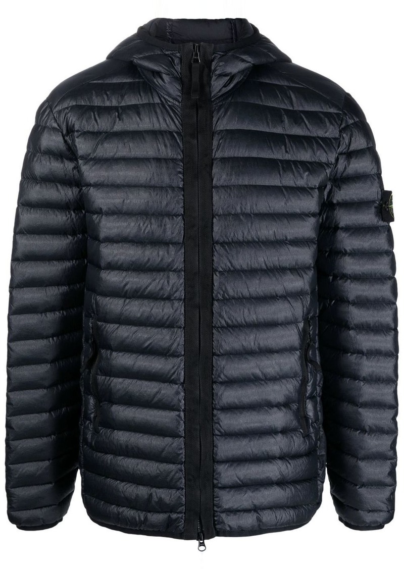 Stone Island feather down hooded jacket