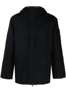 Stone Island garment-dyed cotton hooded jacket
