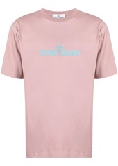 Stone Island logo-embroidered cotto T-shirt