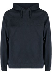 Stone Island logo-embroidered cotton hoodie