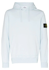 Stone Island logo-patch cotton hoodie