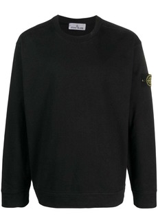 Stone Island logo-patch cotton sweatshirt