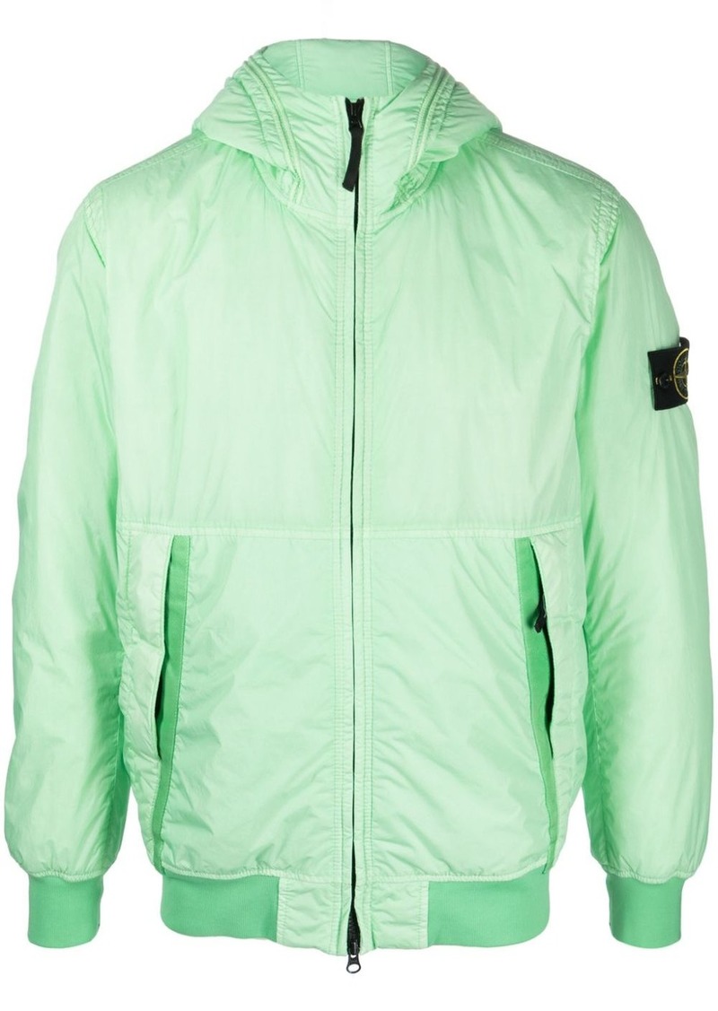 Stone Island Compass-patch hooded jacket