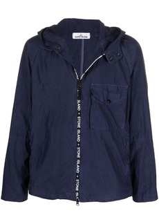 Stone Island logo-trim hooded jacket