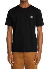 Stone Island Logo Patch Cotton T-Shirt in Black at Nordstrom