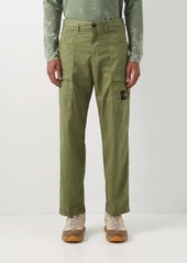 Stone Island - Brushed Stretch-cotton Cargo Trousers - Mens - Green