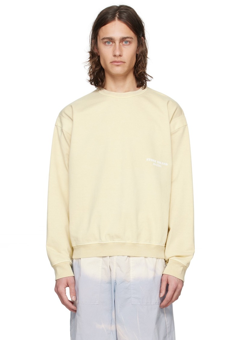 Stone Island Beige Crewneck Sweatshirt