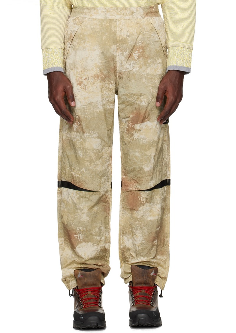 Stone Island Beige Printed Trousers