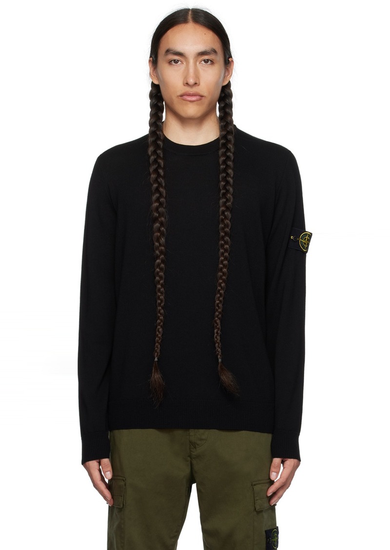 Stone Island Black Crewneck Sweater