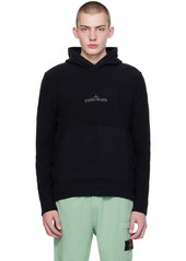 Stone Island Black Embroidered Hoodie