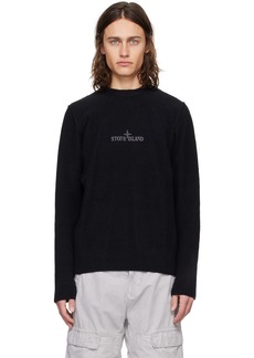 Stone Island Black Embroidered Sweater