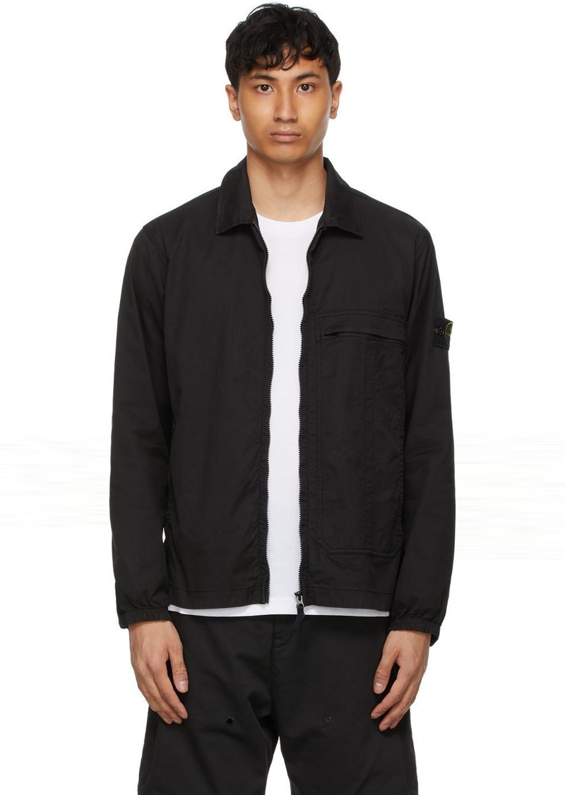 Stone Island Black Over Shirt Jacket