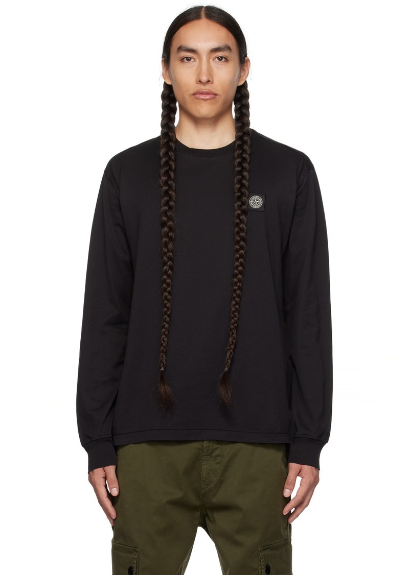 Stone Island Black Patch Long Sleeve T-Shirt