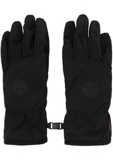 Stone Island Black Soft Shell Gloves