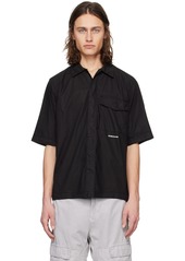 Stone Island Black Spread Collar Shirt