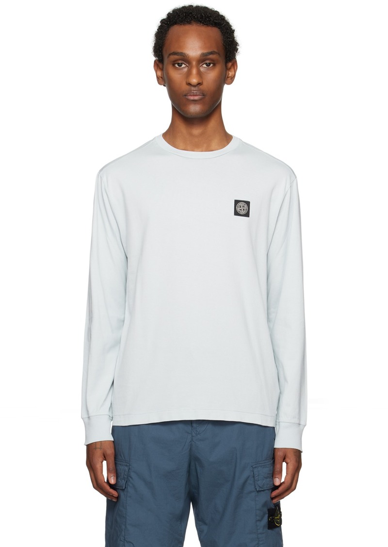 Stone Island Blue Patch Long Sleeve T-Shirt