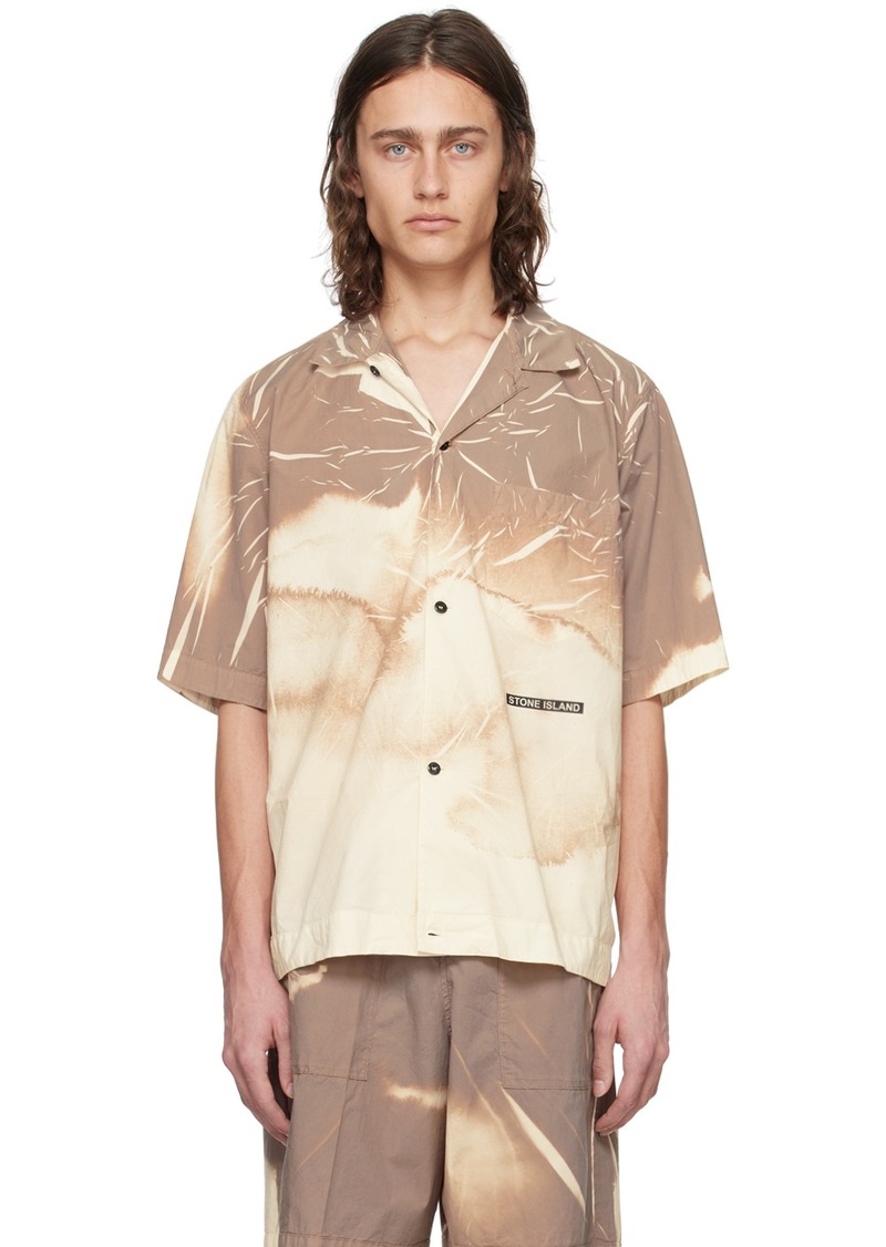 Stone Island Brown Graphic Shirt