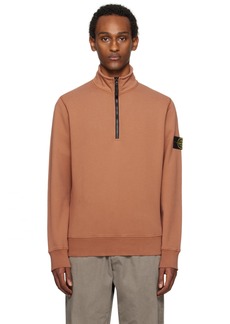 Stone Island Brown Half-Zip Sweater