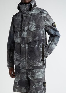 Stone Island Dissolving Grid Camouflage ECONYL Regenerated Nylon Hooded Jacket