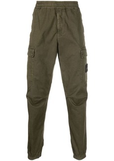STONE ISLAND ELASTICATED BAND CARGO TROUSERS IN STRETCH BROKEN TWILL COTTON
