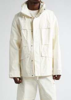 Stone Island Ghost Cotton Utility Jacket with Stowaway Hood